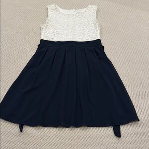 Elegant Navy and White Women’s Dress